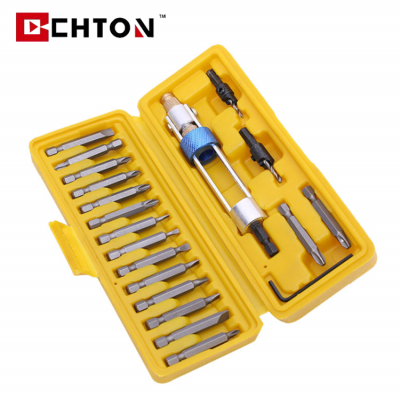 Hot Sale 20 Pcs Multifunction Drill Bits Screwdriver Bits Double Use Half Time Drill Set in Plastic Box