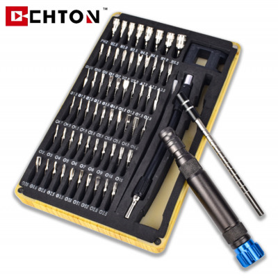 64 In 1 Wooden Box Name All Set Professional with Bits Phone Bit Screwdriver Tool Kit